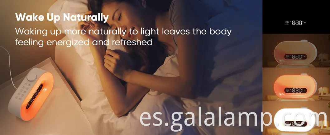 Bluetooth White Noise Sleep Monitor con despertador RGB